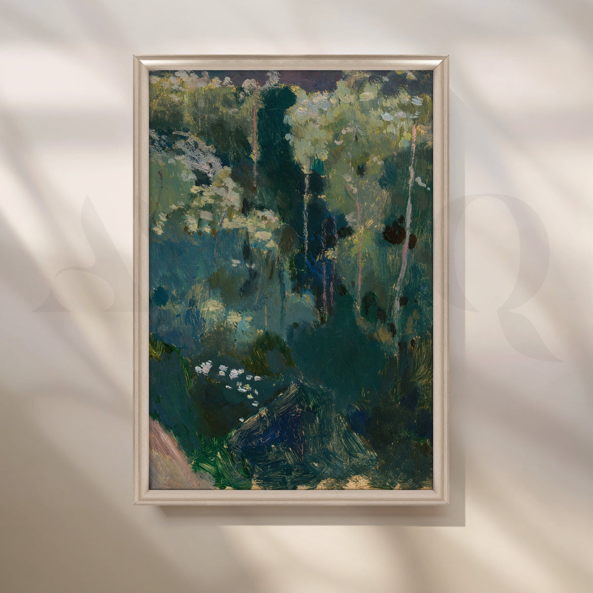 Emerald Woodland Canvas Artwork – Asha Art Studio – Image 4