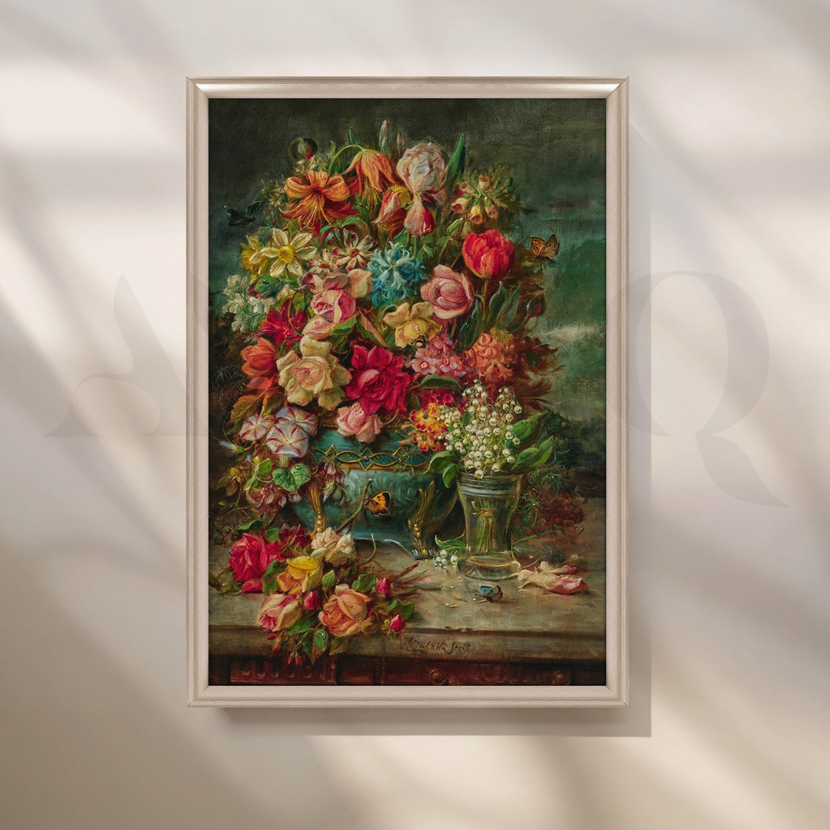 Bouquet of Mixed Flowers Canvas Artwork – Asha Art Studio – Image 4