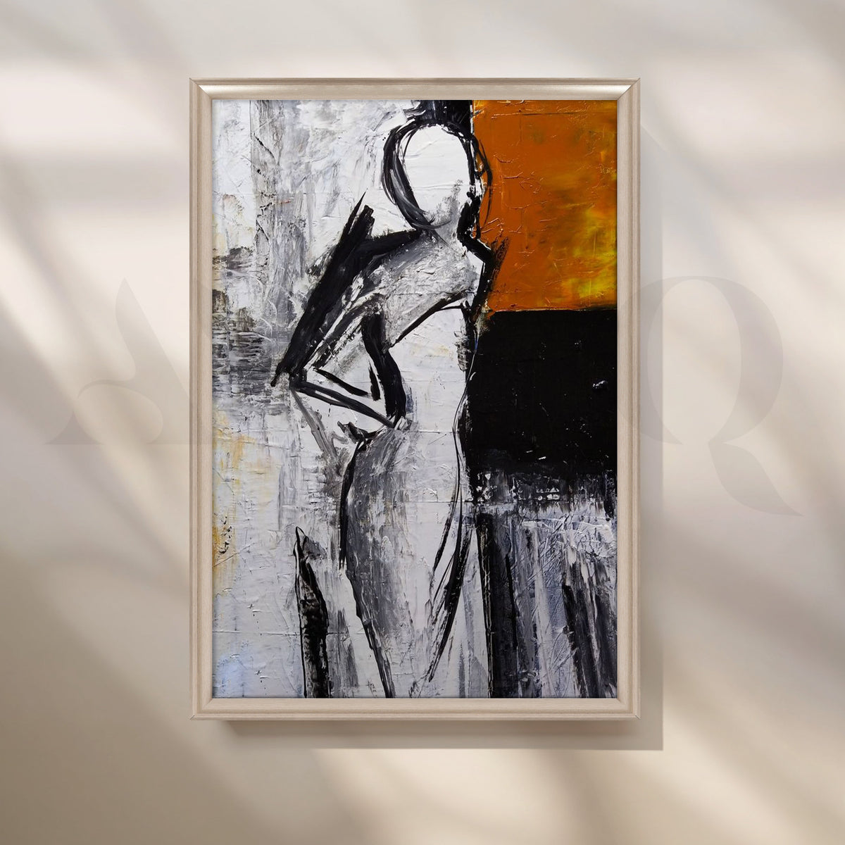 Ember Edge Figure Canvas Artwork – Asha Art Studio – Image 4