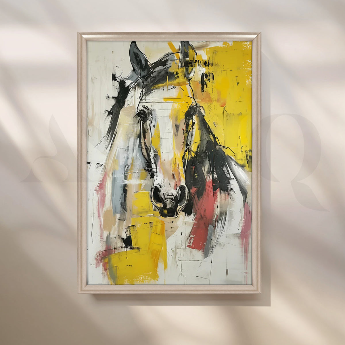Sunlit Stallion Horse Canvas Artwork – Asha Art Studio – Image 4