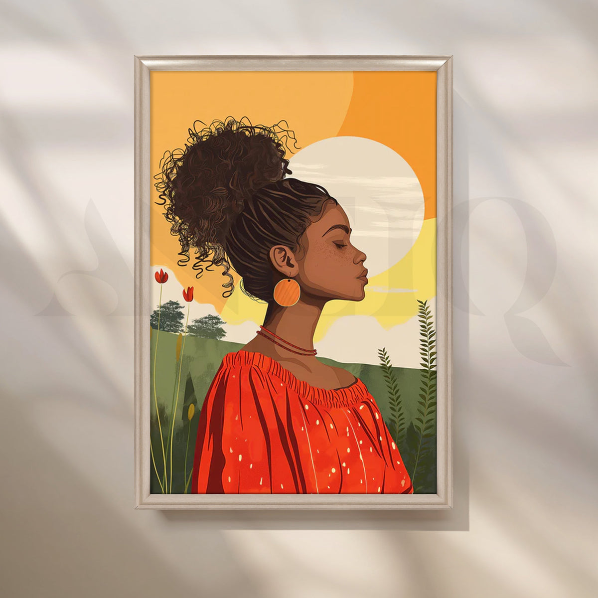 Sunlit Grace Canvas Painting for Boho Living Room – Asha Art Studio – Image 4