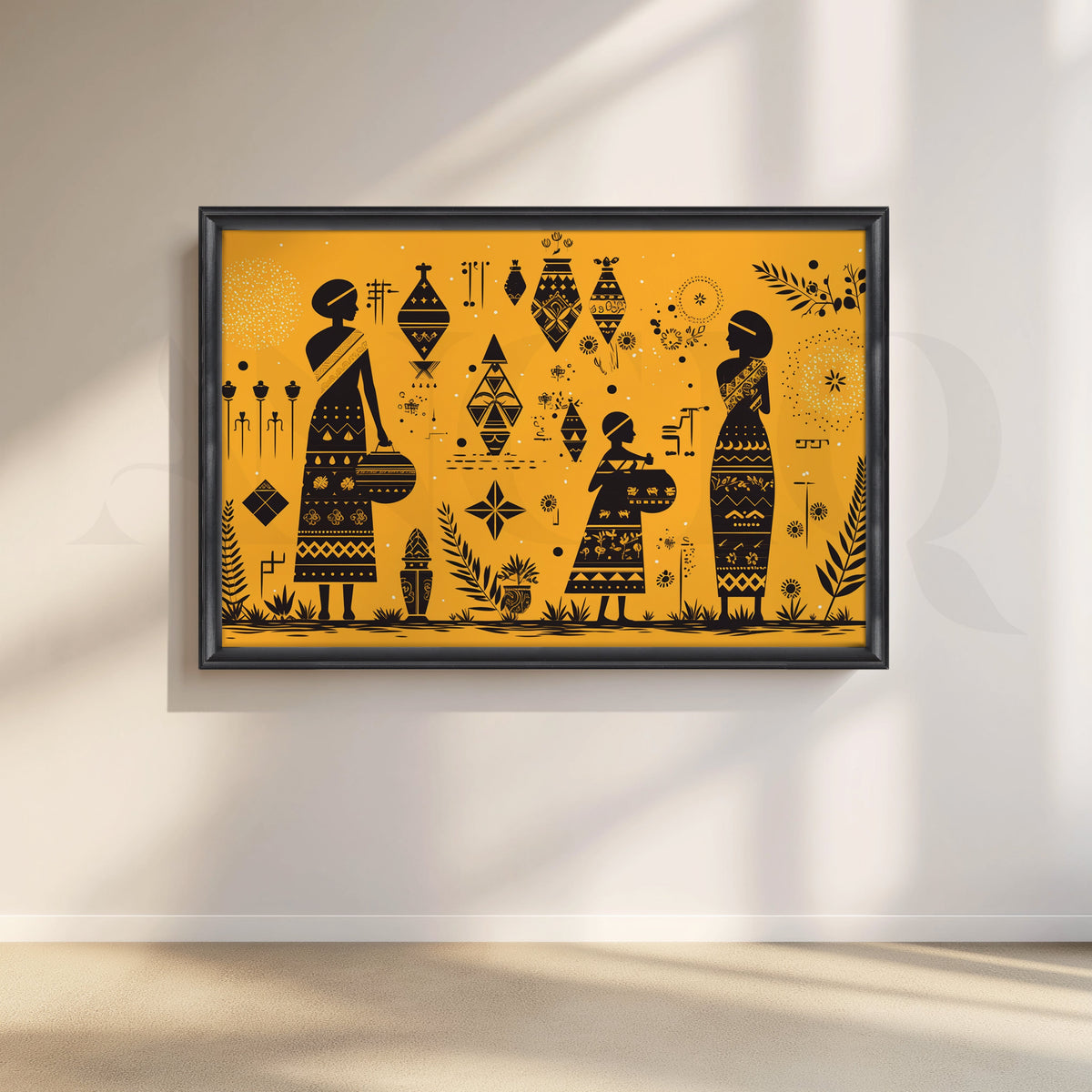 Golden Tribe Canvas Artwork – Asha Art Studio – Image 3