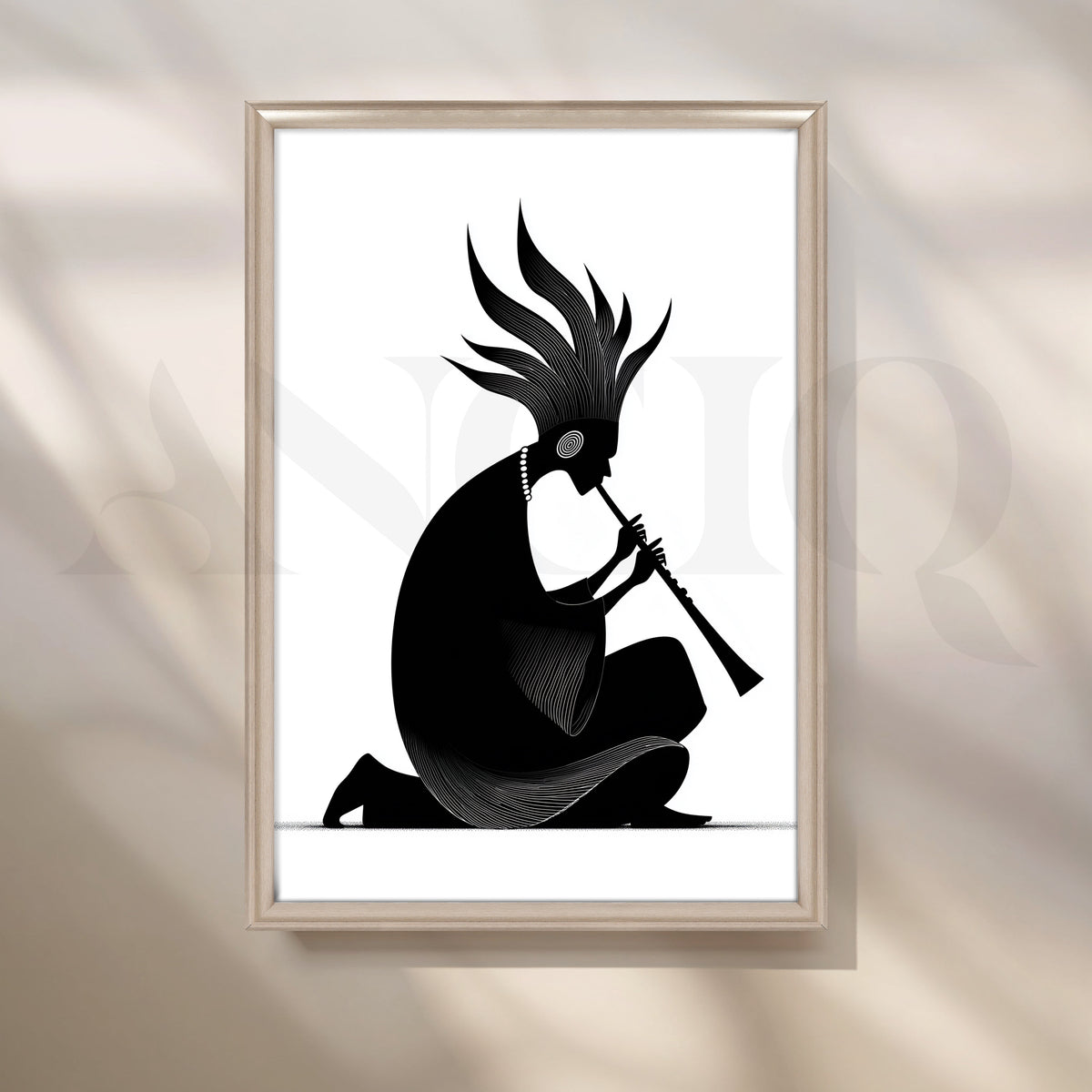 The Tribal Musician Canvas Artwork – Asha Art Studio – Image 4