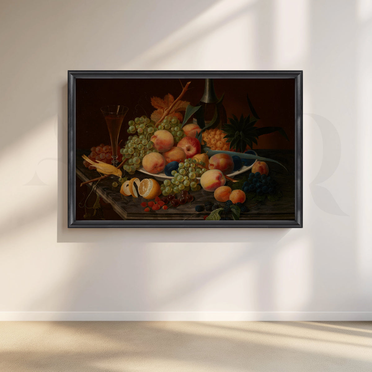 Peach and Grape Abundance Canvas Artwork – Asha Art Studio – Image 3