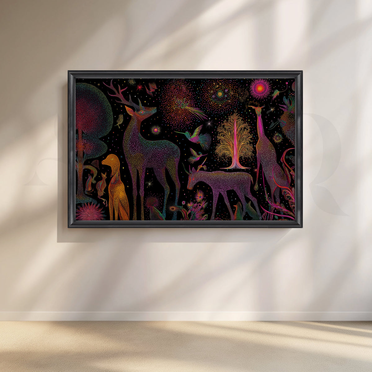 Gond Reverie Canvas Artwork – Asha Art Studio – Image 3
