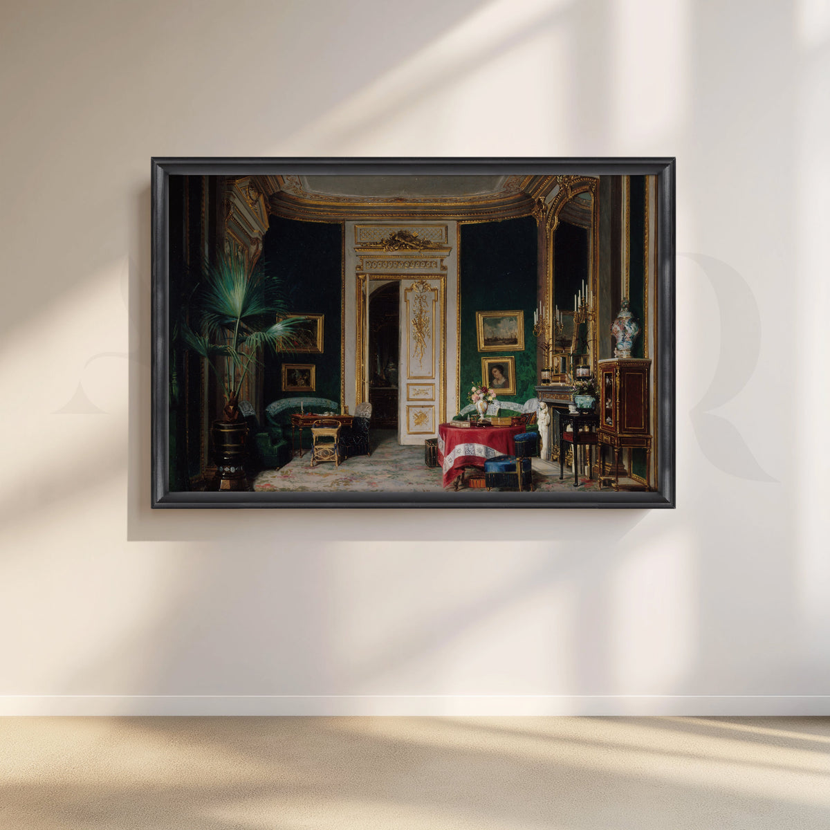 Victorian Living Room Interior Canvas Artwork – Asha Art Studio – Image 3