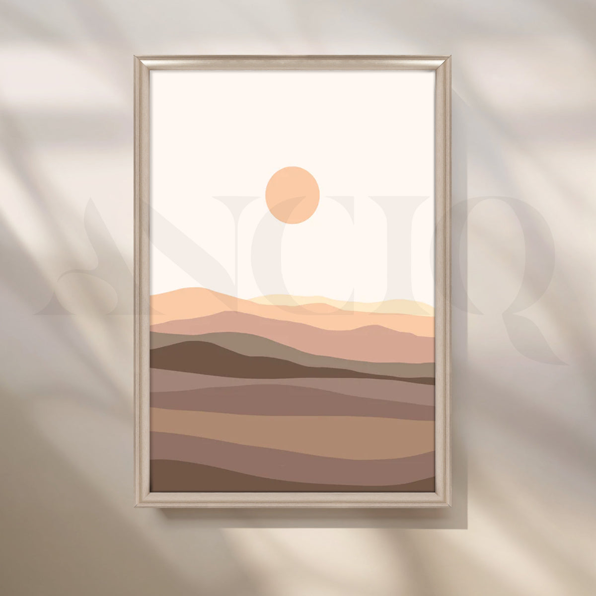 Blush Horizon Canvas Painting for Boho Bedroom – Asha Art Studio – Image 4