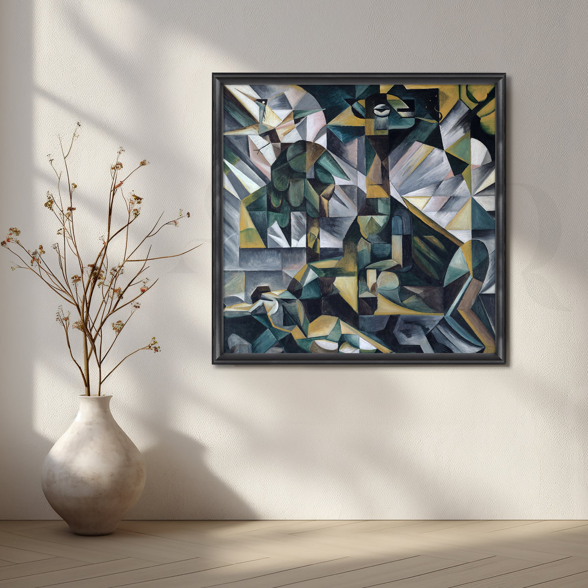 Crimson Bastion by the Sea Canvas Artwork – Asha Art Studio – Image 3