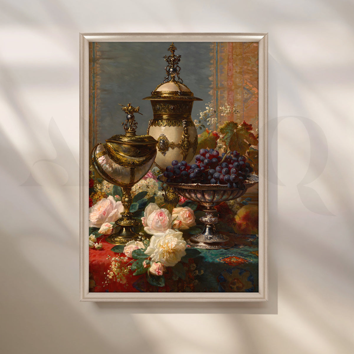 Golden Elegance Still Life Canvas – Asha Art Studio – Image 4