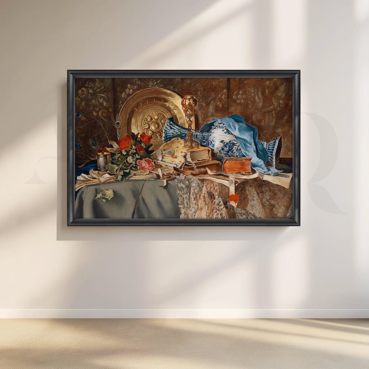 Victorian Opulence Still Life Canvas Artwork – Asha Art Studio – Image 3