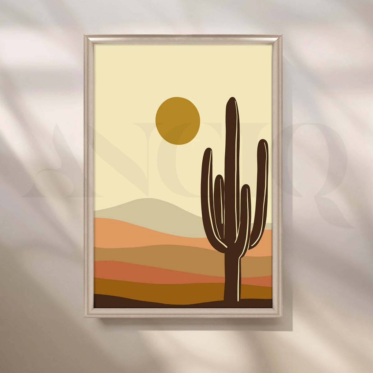 Saguaro Sunrise Canvas Painting for Desert-Style Entryways – Asha Art Studio – Image 4