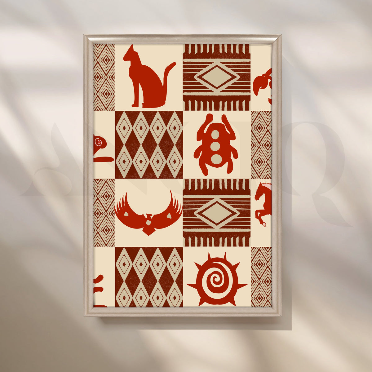 Sacred Symbols Canvas Artwork – Asha Art Studio – Image 4