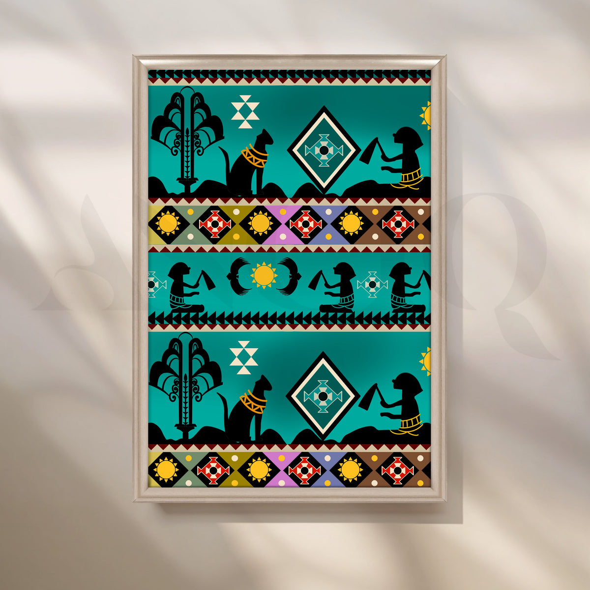 Egyptian Mystique Canvas Artwork – Asha Art Studio – Image 4