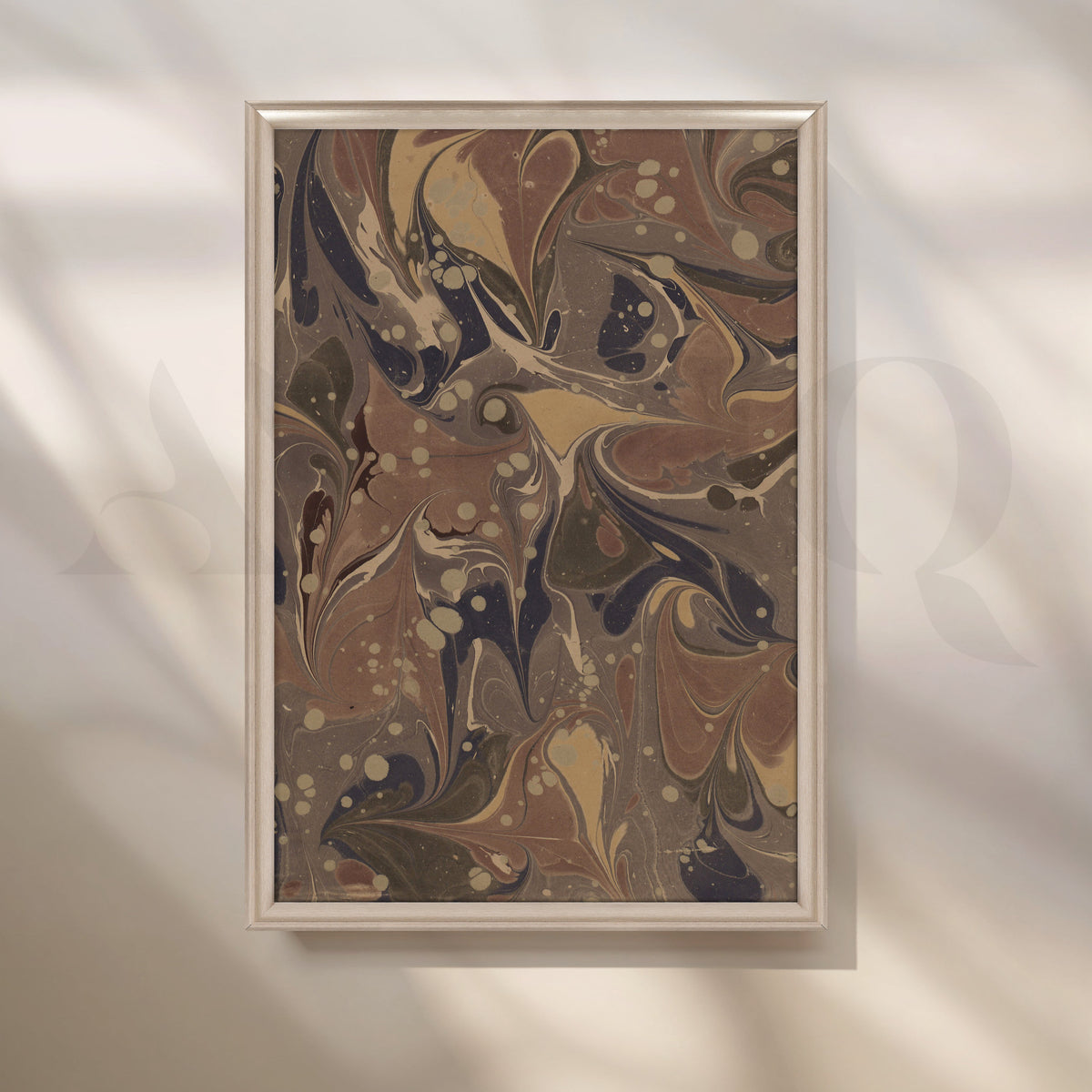 Vintage Marbled Swirl Canvas Artwork – Asha Art Studio – Image 4