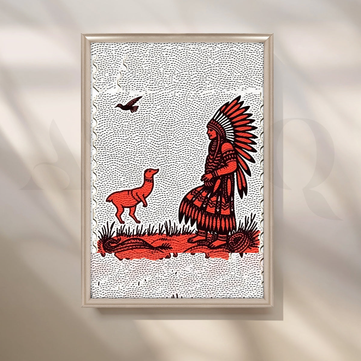 Tribal Encounter Canvas Artwork – Asha Art Studio – Image 4