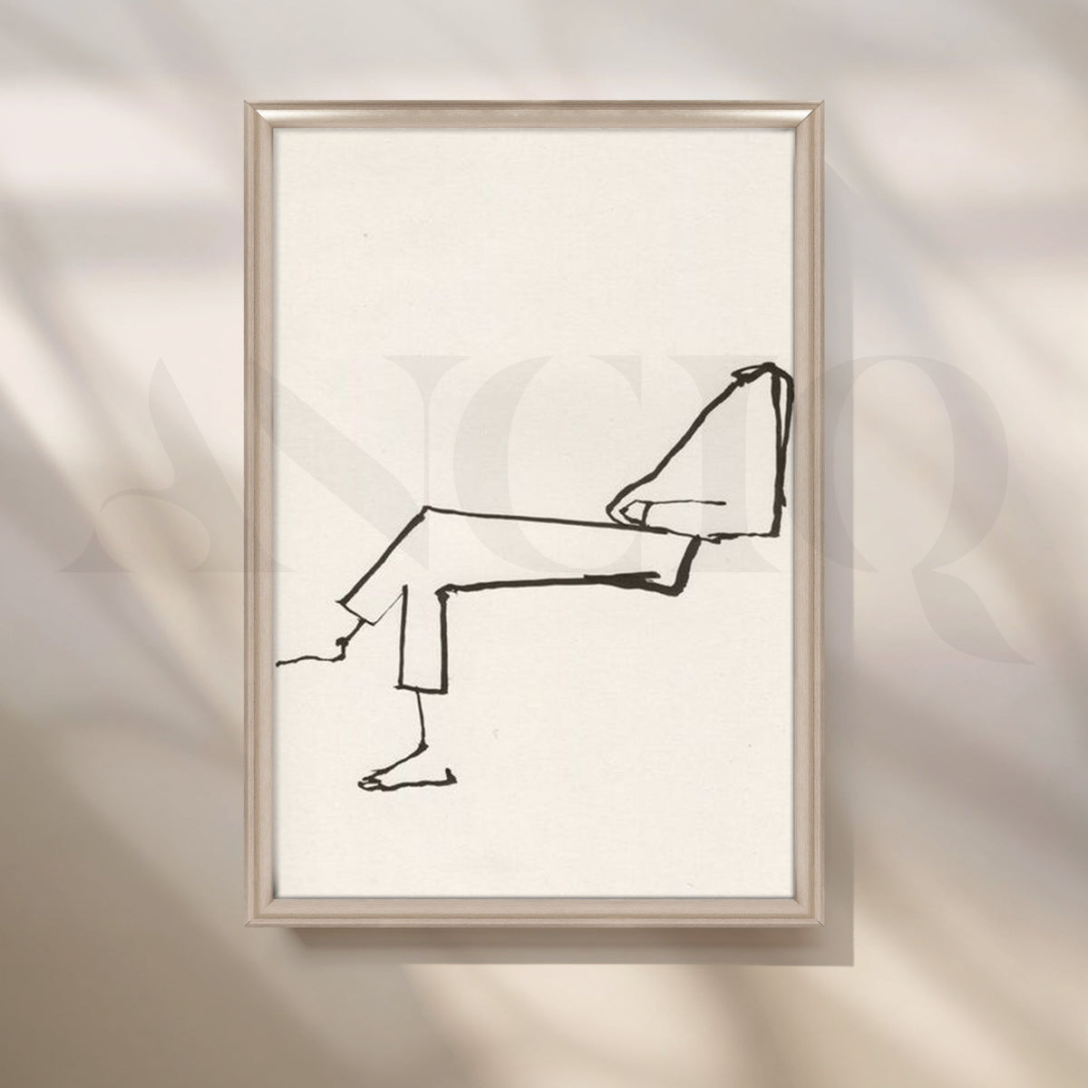Reclined Line Canvas Artwork – Asha Art Studio – Image 4