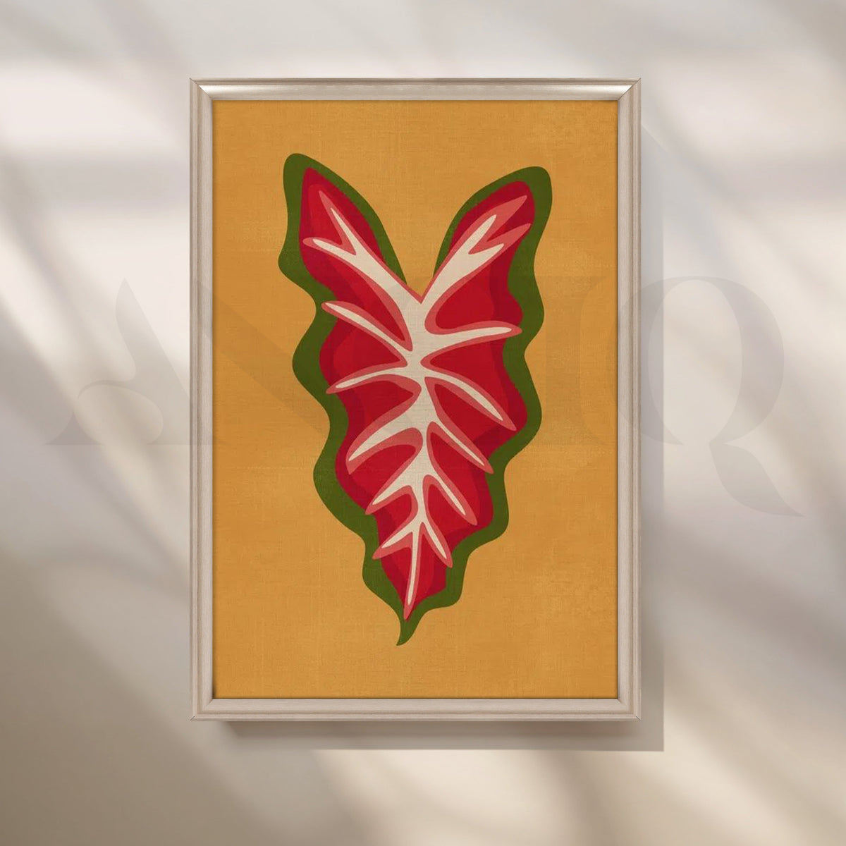 Caladium Burst Canvas Artwork – Asha Art Studio – Image 4