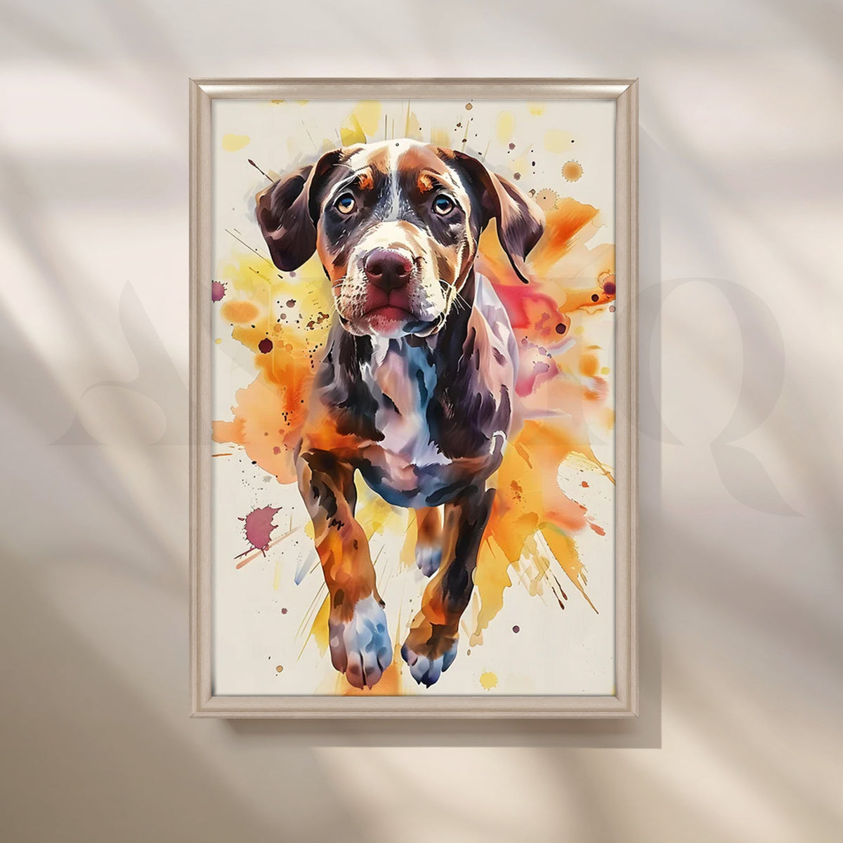 Joyful Sprint Puppy Canvas Painting for Family Room – Asha Art Studio – Image 4