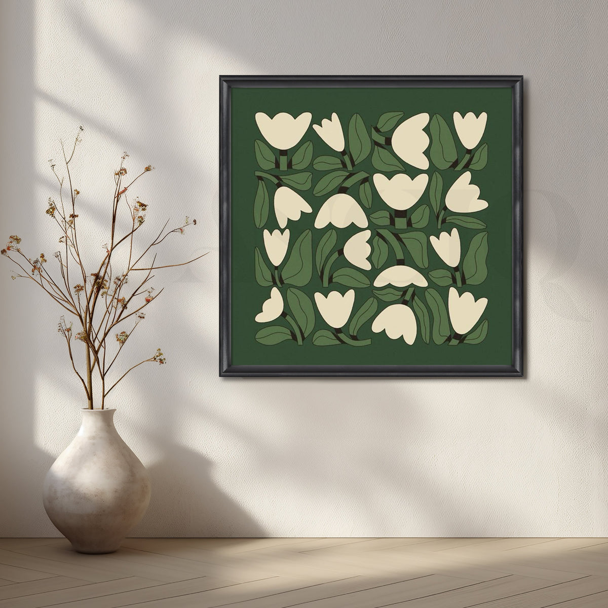 Tulip Harmony Canvas Artwork – Asha Art Studio – Image 3