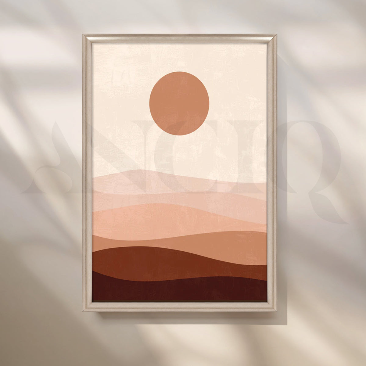 Blush Dunes Canvas Painting for Modern Minimal Bedrooms – Asha Art Studio – Image 4