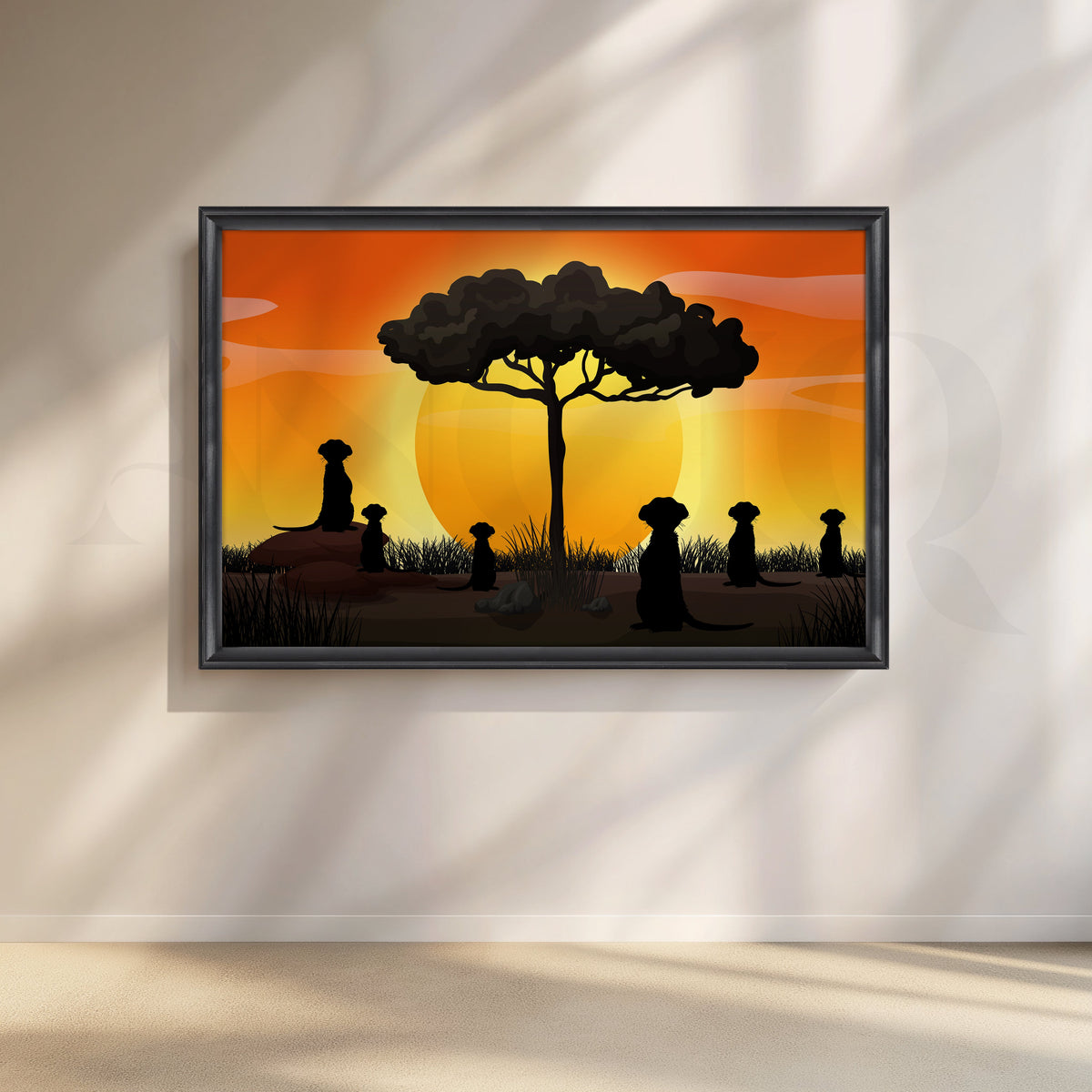 Savannah Sunset Canvas Artwork – Asha Art Studio – Image 3