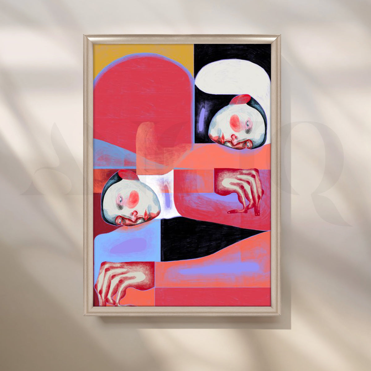 Dual Reverie Canvas Artwork – Asha Art Studio – Image 4