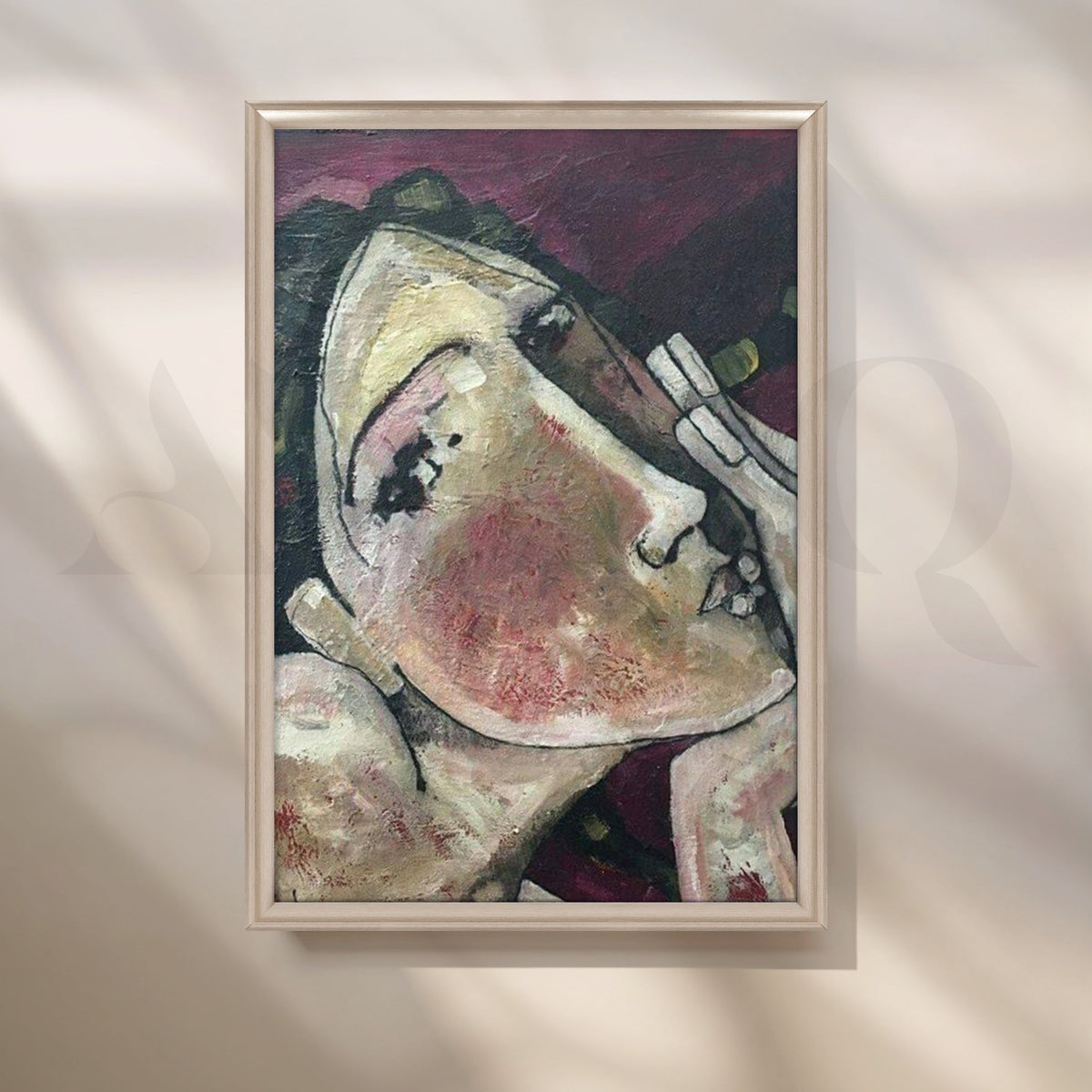 Blush Reverie Canvas Artwork – Asha Art Studio – Image 4