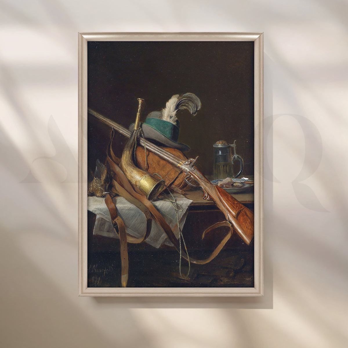 Hunter’s Table Still Life Canvas Artwork – Asha Art Studio – Image 4