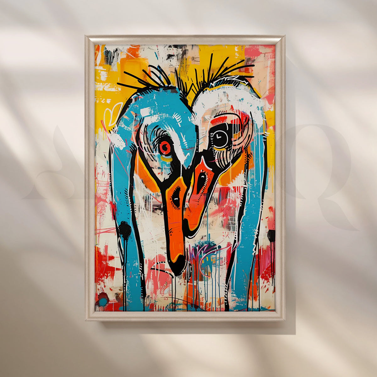 Cranes in Color Canvas Painting for Creative Studio – Asha Art Studio – Image 4