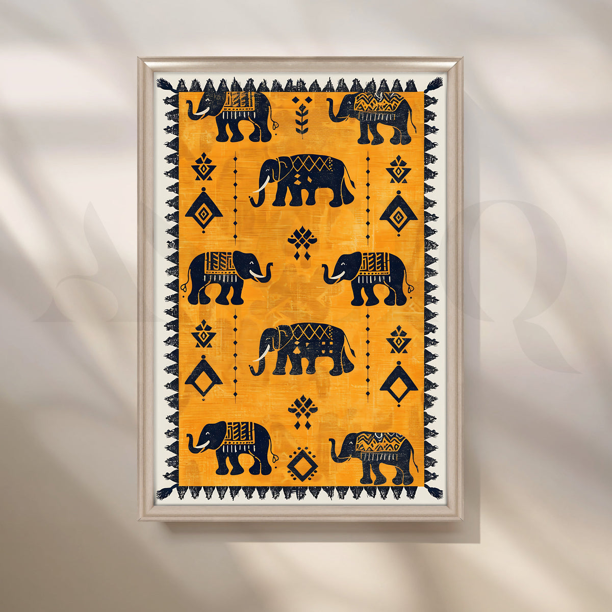 March of Elephants Canvas Artwork – Asha Art Studio – Image 4