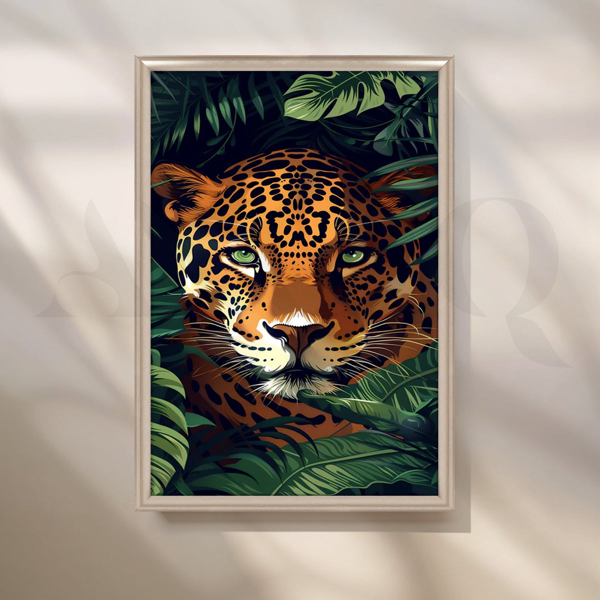 Jungle Gaze Canvas Painting for Home Office – Asha Art Studio – Image 4