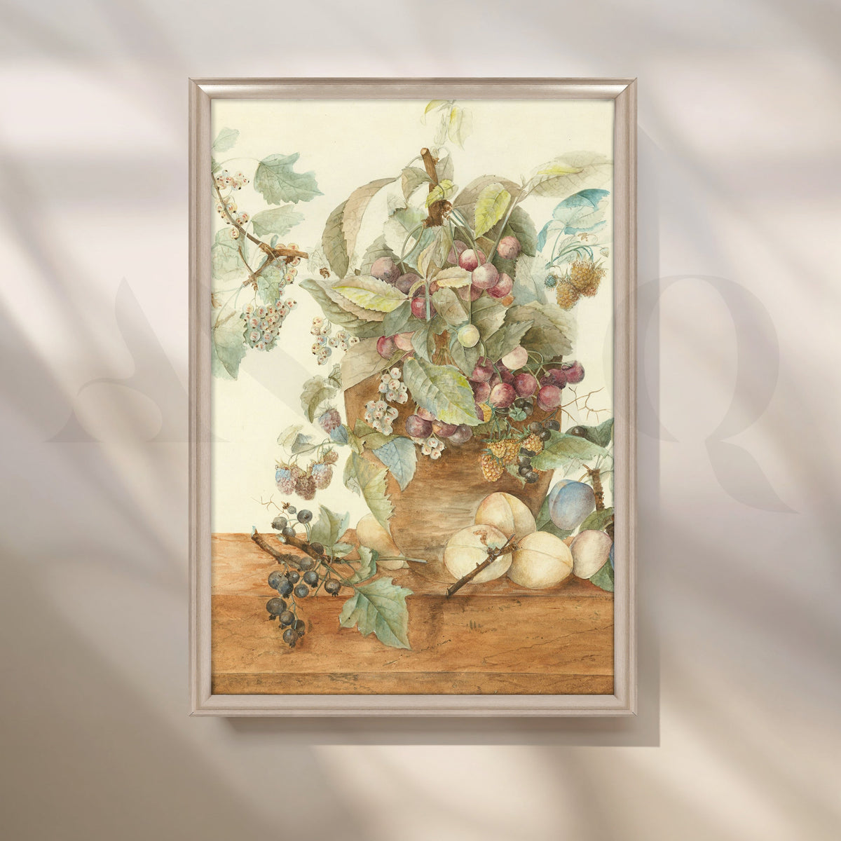 Botanical Berries and Fruits Canvas Artwork – Asha Art Studio – Image 4