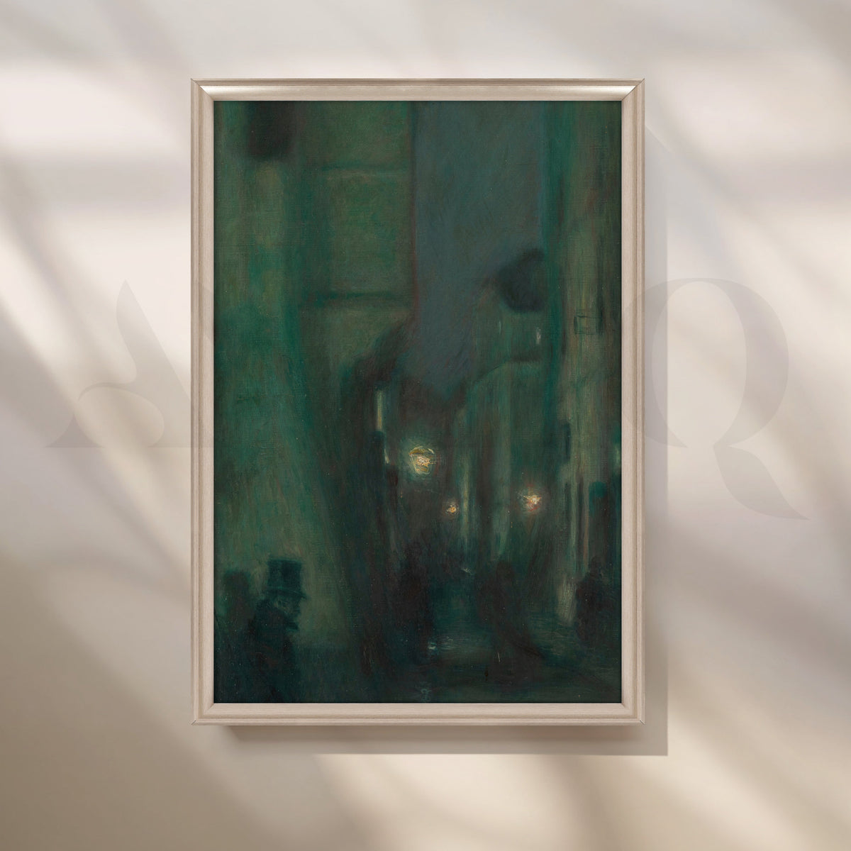 Gaslight Nocturne Canvas Artwork – Asha Art Studio – Image 4