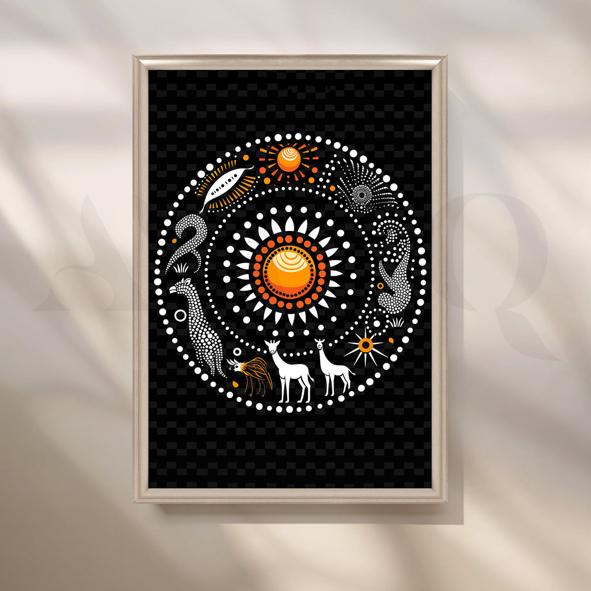 Solar Harmony Canvas Artwork – Asha Art Studio – Image 4