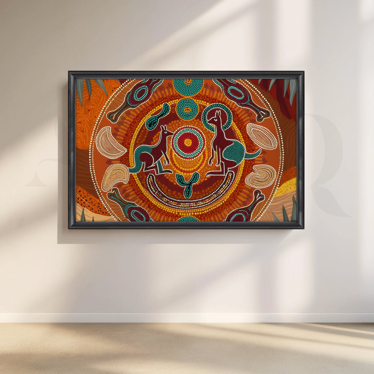 Circle of Earth Spirits Canvas Artwork – Asha Art Studio – Image 3