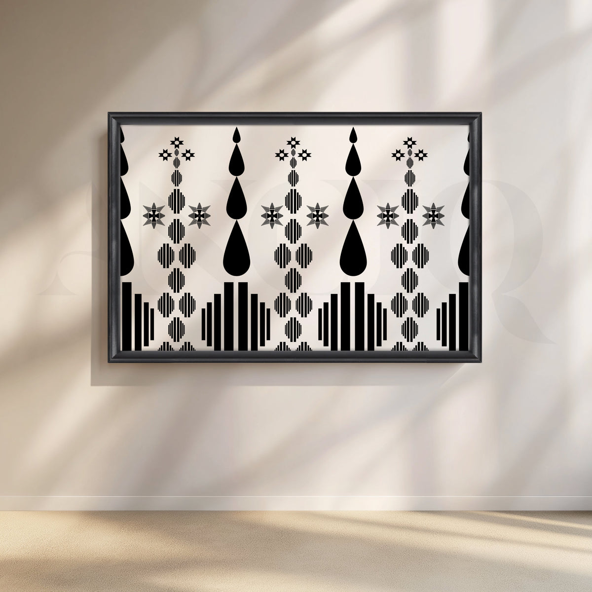 Tribal Geometry Symphony Canvas – Asha Art Studio – Image 3