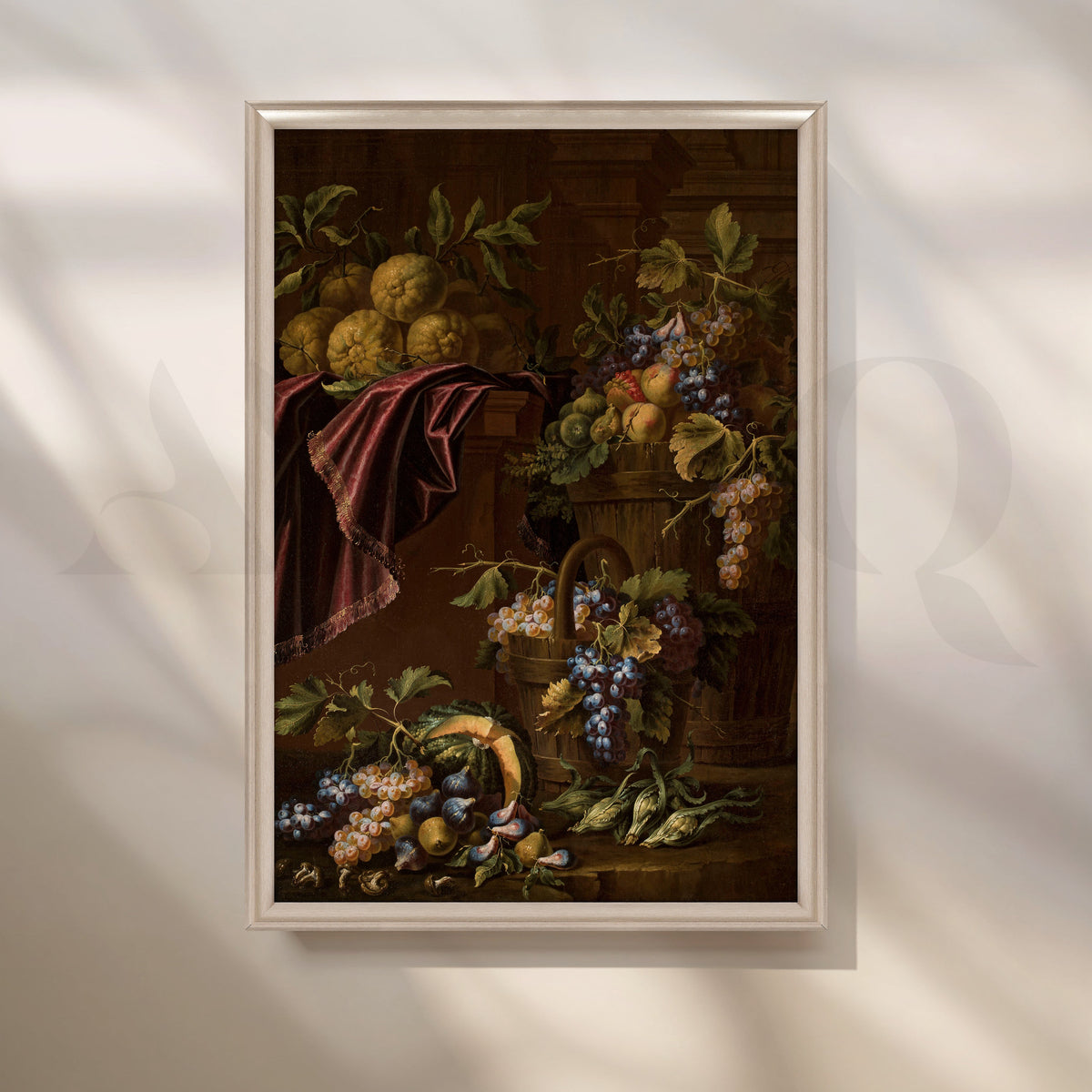 Baroque Fruit Baskets Canvas Artwork – Asha Art Studio – Image 4