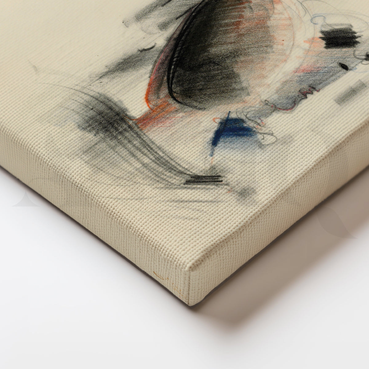 Chalk Portrait Study Canvas Artwork – Asha Art Studio – Image 2