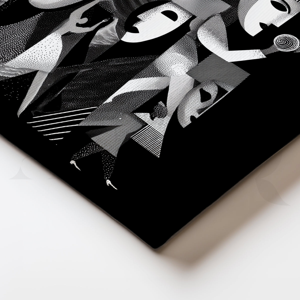 Cubist Noir Ensemble Canvas Artwork – Asha Art Studio – Image 2