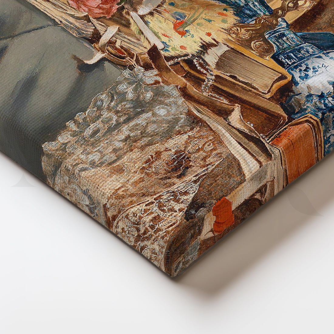 Victorian Opulence Still Life Canvas Artwork – Asha Art Studio