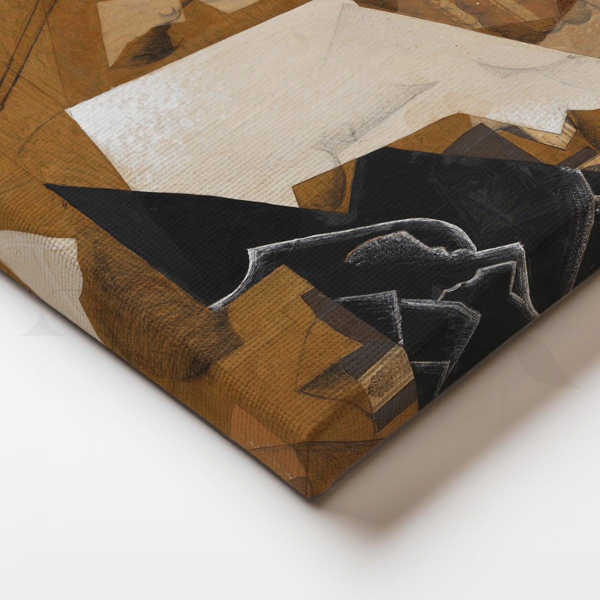 Sepia Cubist Profile Canvas Artwork – Asha Art Studio – Image 2