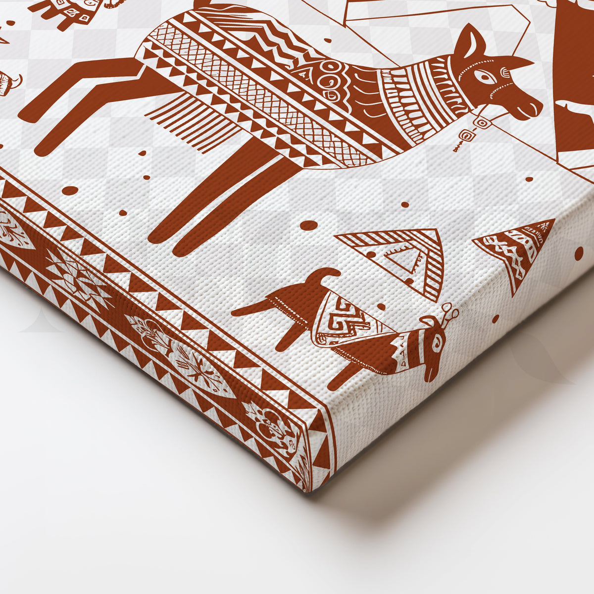 Mountain Llamas Canvas Artwork – Asha Art Studio – Image 2