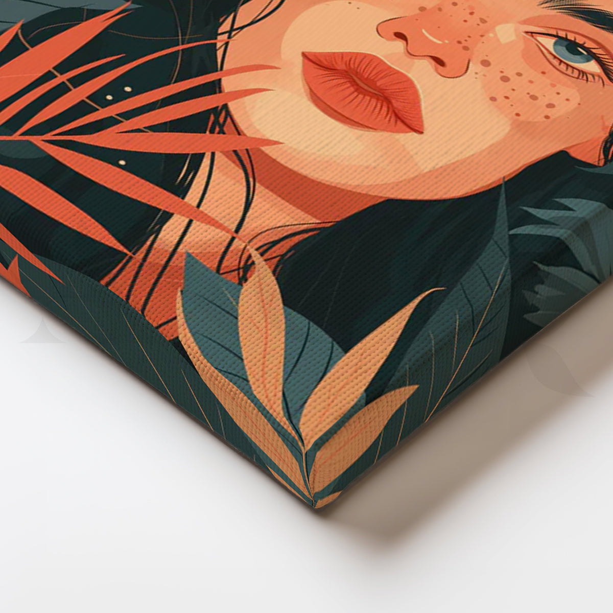 Botanical Muse Canvas Painting for Creative Home Office – Asha Art Studio – Image 2