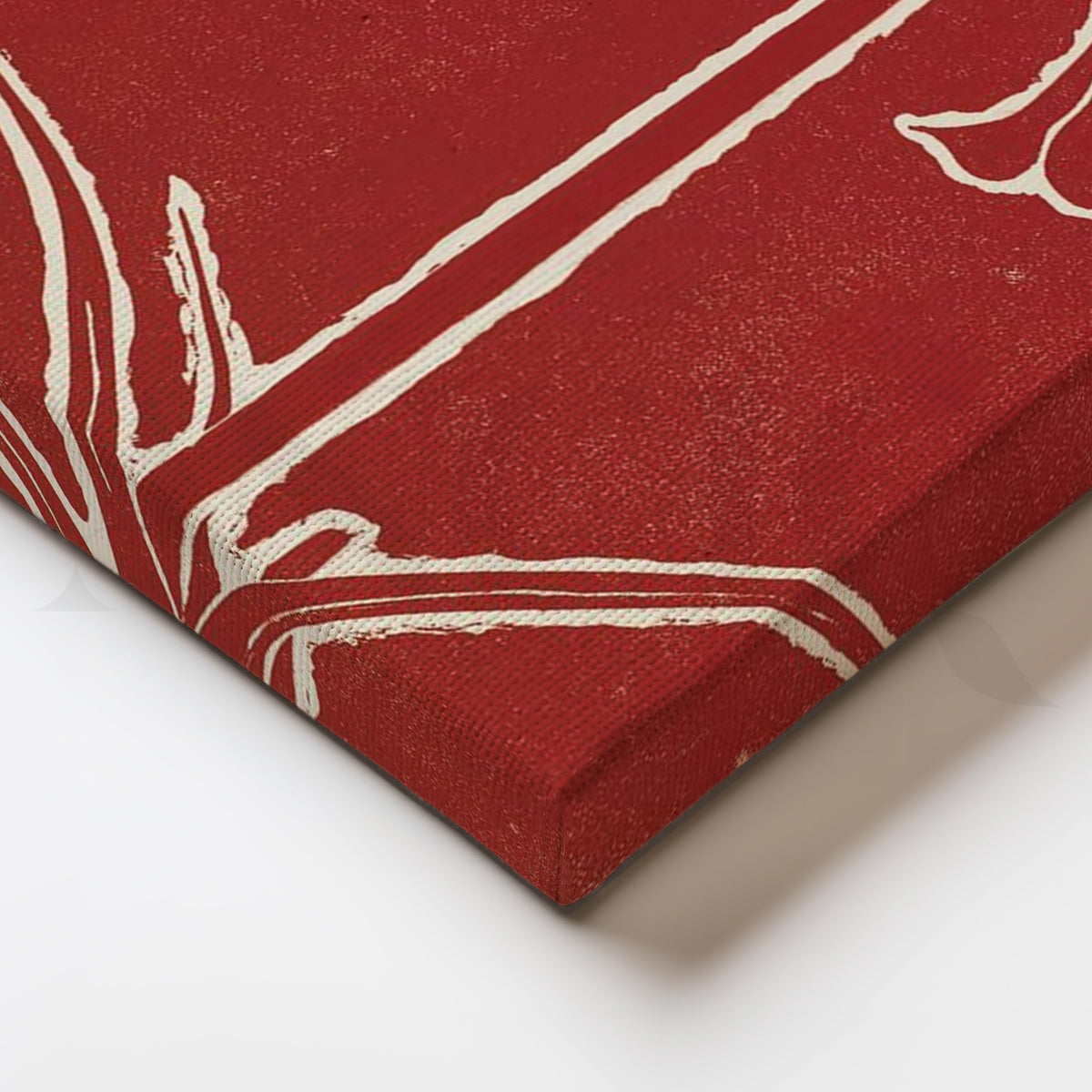 Crimson Blossom Canvas Artwork – Asha Art Studio – Image 2