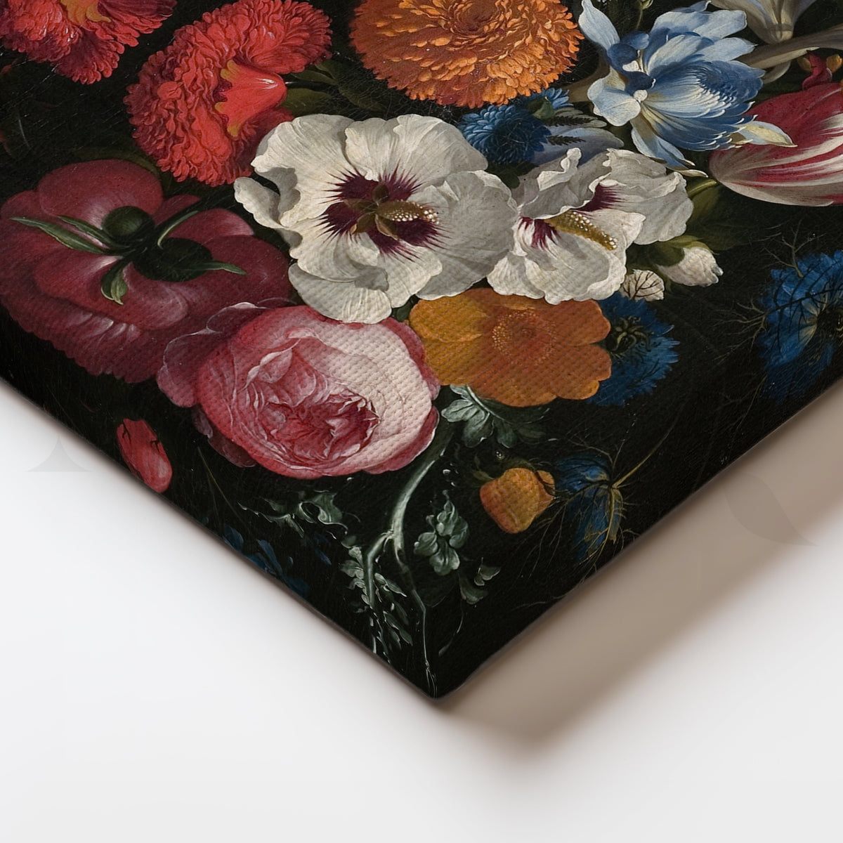 Floral Symphony on Black Canvas Artwork – Asha Art Studio – Image 2