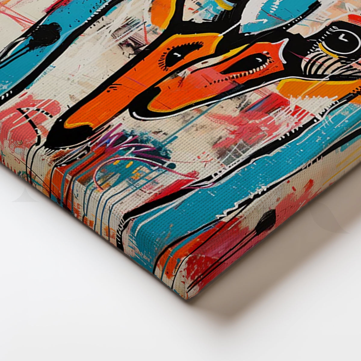 Cranes in Color Canvas Painting for Creative Studio – Asha Art Studio – Image 2