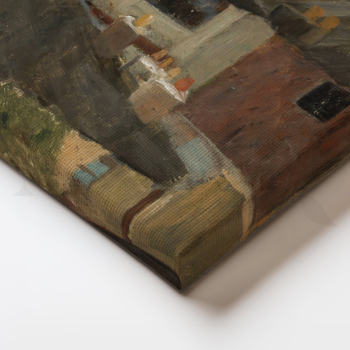 Rooftops at Dusk Canvas Artwork – Asha Art Studio – Image 2