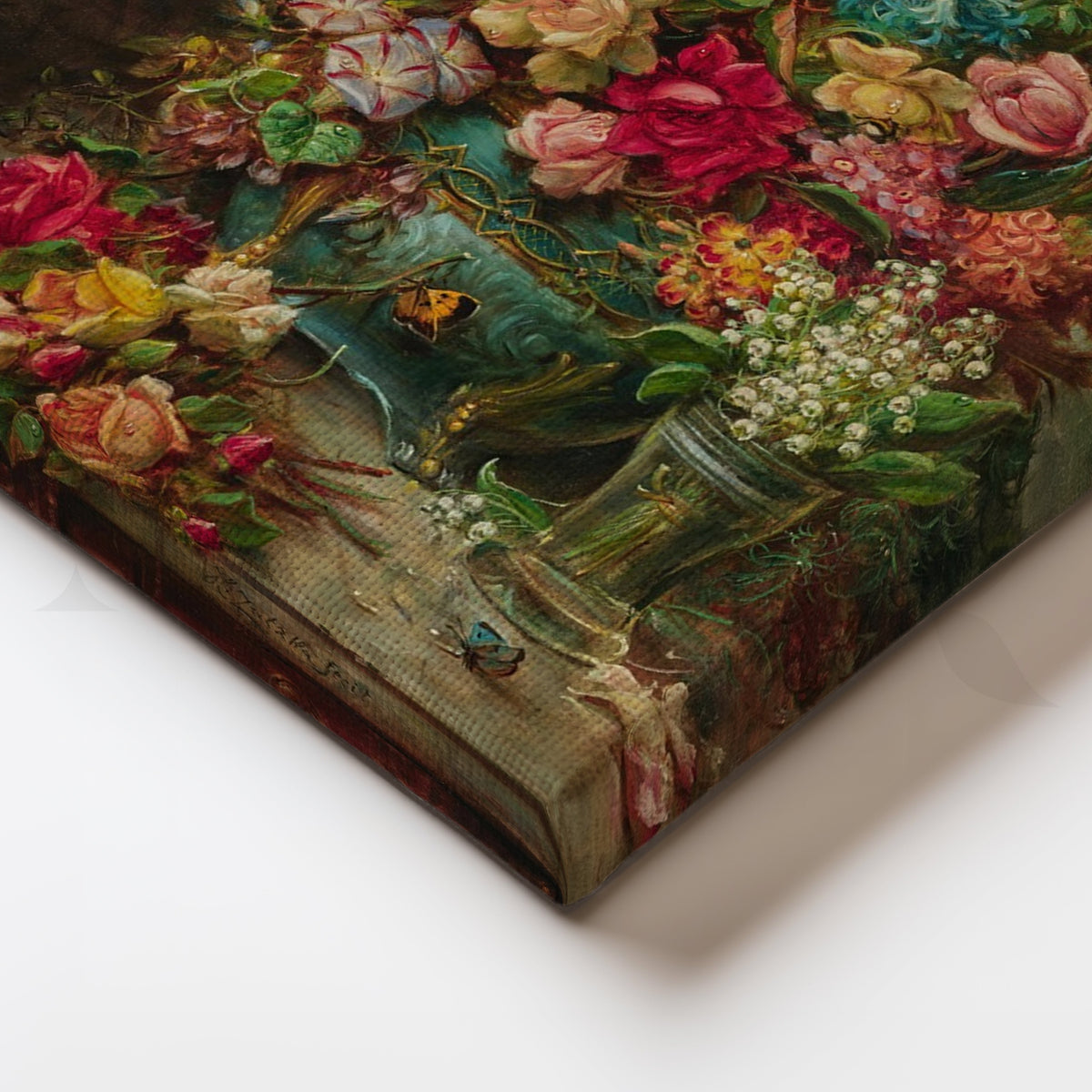 Bouquet of Mixed Flowers Canvas Artwork – Asha Art Studio – Image 2