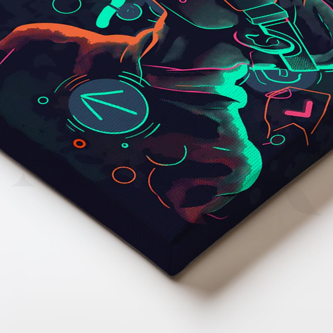 Neon VR Dreamer Canvas Painting for Gaming Room – Asha Art Studio