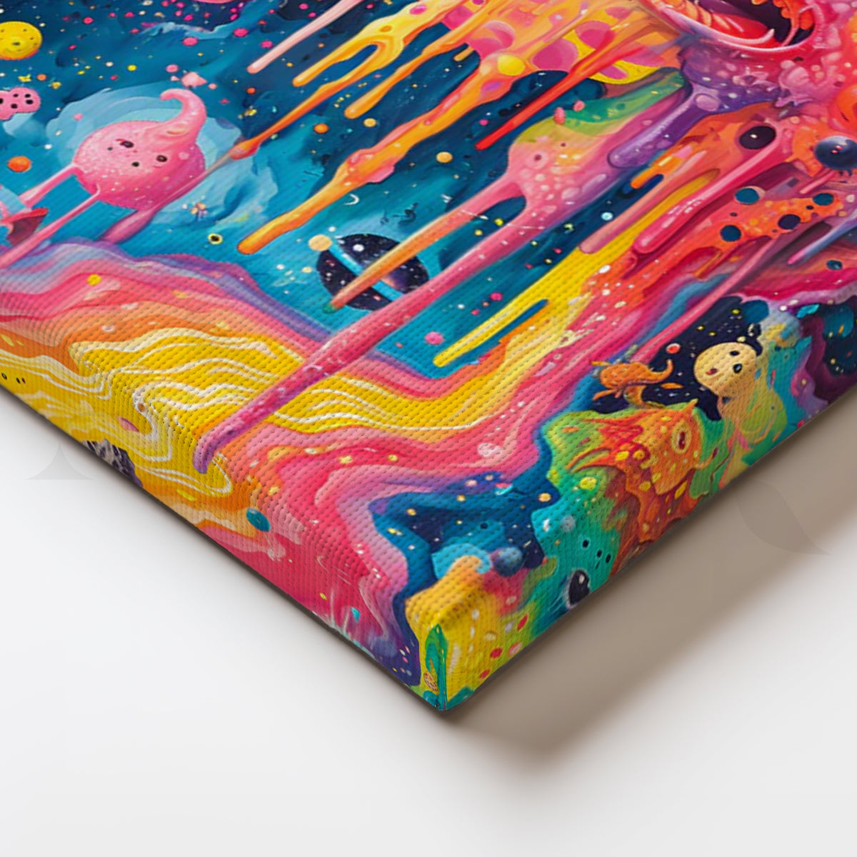 Galactic Candy Melt Canvas Painting for Game Room – Asha Art Studio – Image 2
